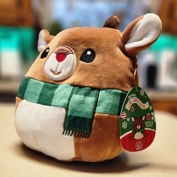 Squishmallow 8 in Pair Clarice and Rudolph the Red-Nosed Reindeer - Picture 7 of 8